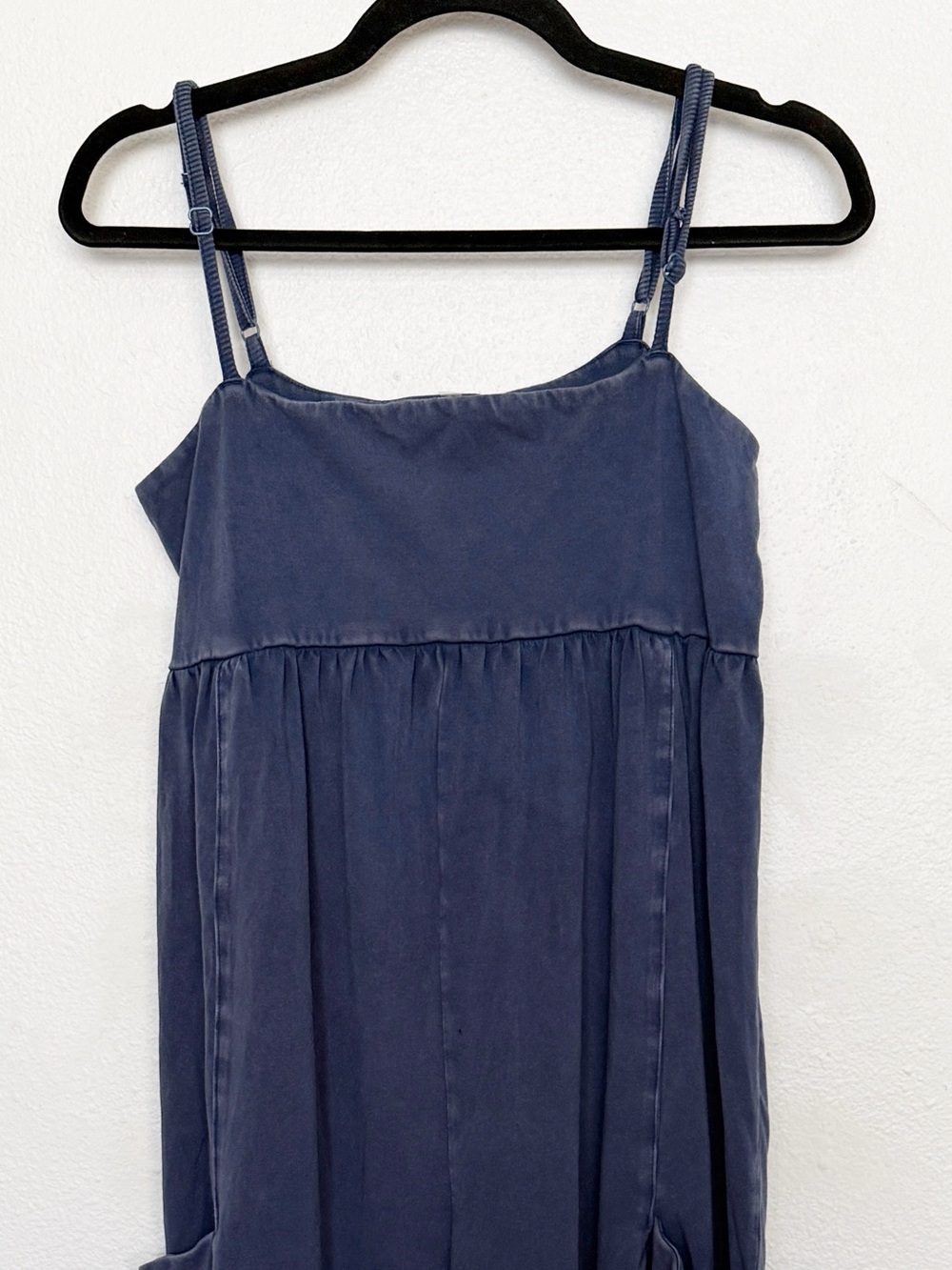 Free People Movement Hot Shot Strappy Wide Leg Jumpsuit Onesie Indigo Blue - Picture 5 of 12